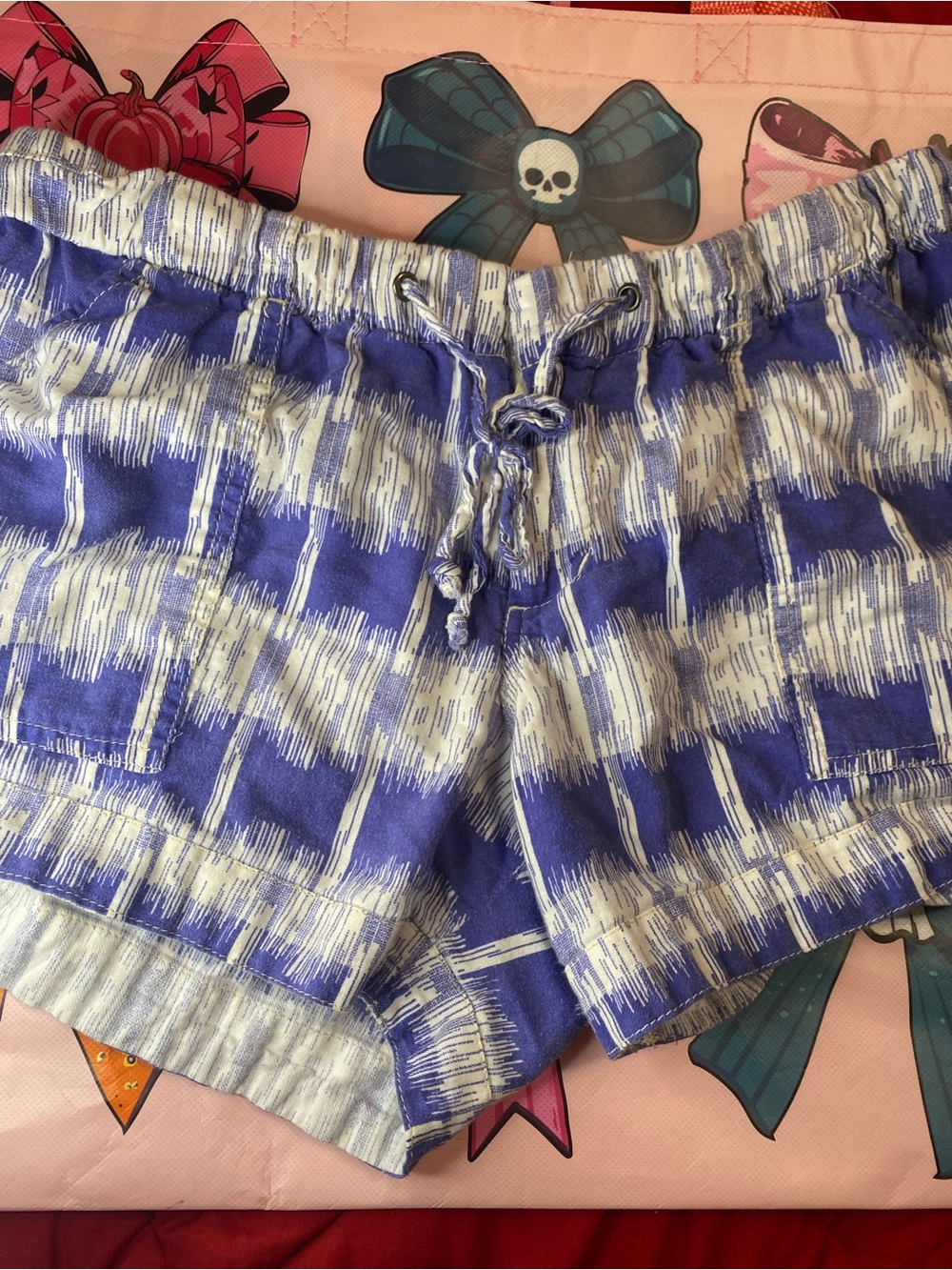 Mossimo Supply Co. Blue and White Patterned Athletic Shorts